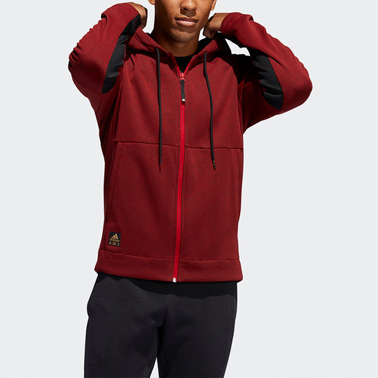 adidas CNY CU Hoodie Basketball Sports Hooded Jacket Red FQ0433