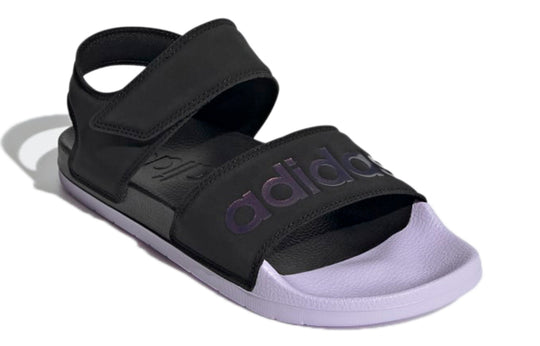 adidas Adilette Sandal Cozy Breathable Black Purple Unisex Sandals 'Black Purple' GZ5330