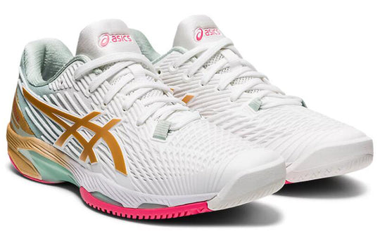 Asics Solution Speed FF 2 Clay L.E. WMNS Running Shoes White/Golden 1042A140-100 Marathon Running Shoes/Sneakers - KICKSCREW