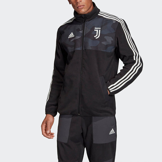 adidas Juventus Soccer/Football Sports Stand Collar Jacket Black EC6291