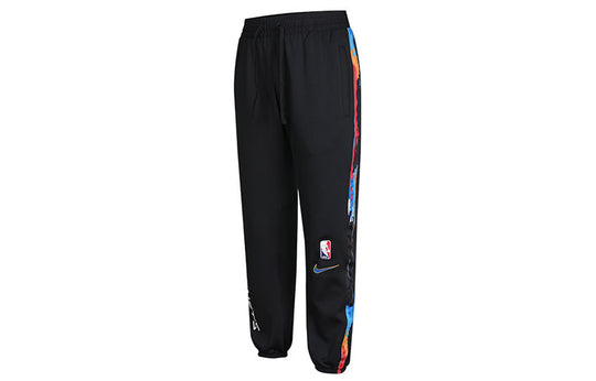 Nike NBA Casual Brooklyn Basketball Loose Bundle Feet Sports Long Pants Black CU0612-010