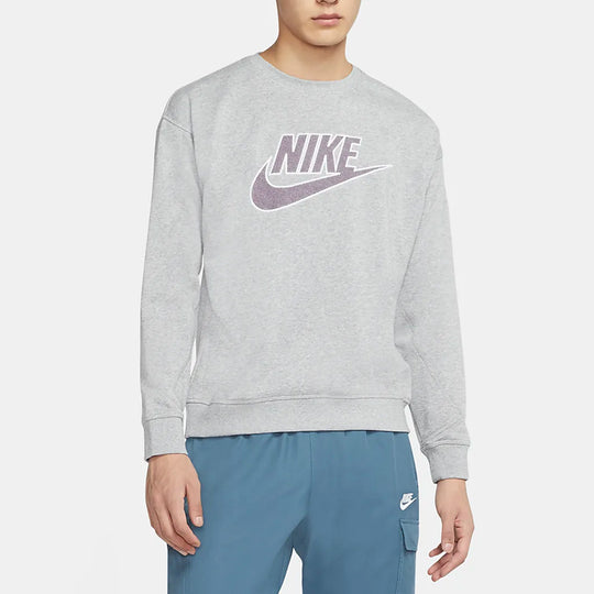 Nike Sportswear Round Neck french terry Gray CU4508-063-KICKS CREW
