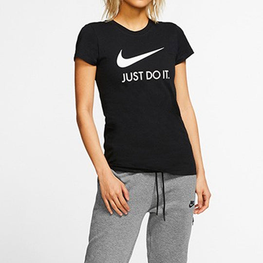 (WMNS) Nike Sportswear Tee JDI Basic Printed Short Sleeve TEE Black CI ...