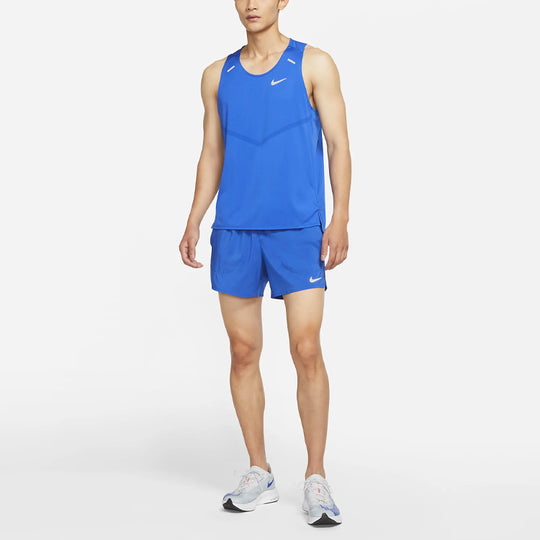 Nike Dri-FIT Rise 365 Reflective Logo Printing Running Sports Vest Royal blue CZ9180-480