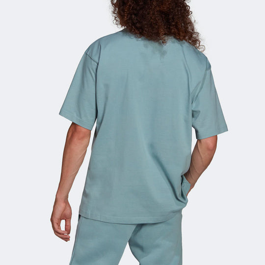 Men's adidas originals Solid Color Short Sleeve Light Gray T-Shirt HC4517