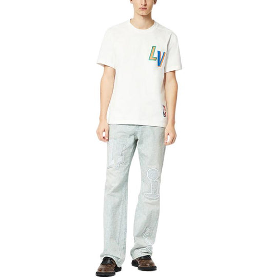Louis Vuitton x NBA 2021 Graphic Print T-Shirt - White T-Shirts
