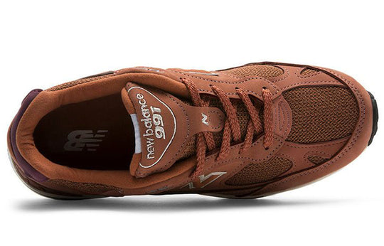 (WMNS) New Balance 991 Series Breathable Wear-resistant Cozy Low Tops Sports Red Brown W991OPO