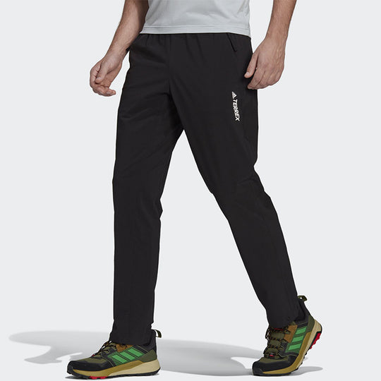 adidas Logo Loose Lacing Sports Pants Black GI7310