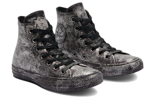 Converse Chuck Taylor All Star Luxe Leather 'Black Gray Silver' A05086C