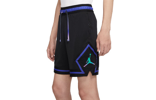 Men's Air Jordan Stripe Logo Printing Lacing Straight Sports Shorts Bl ...