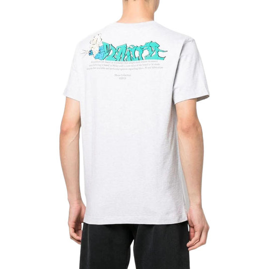 Men's Off-White Solid Color Logo Printing Short Sleeve White T-Shirt OMAA027S22JER01208570857