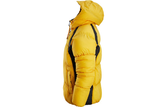 Air Jordan Wide Stripe Zipper Hooded Winter Jacket Men's Yellow DX6596-781