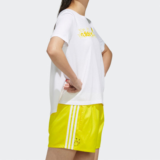 (WMNS) adidas neo x Pokmon Crossover Sports Round Neck Short Sleeve White GC7071