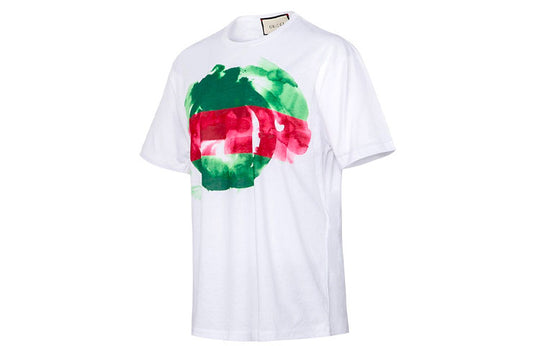 GUCCI Print With Round Neck And Short Sleeves Unisex White 363350-X8980-9060