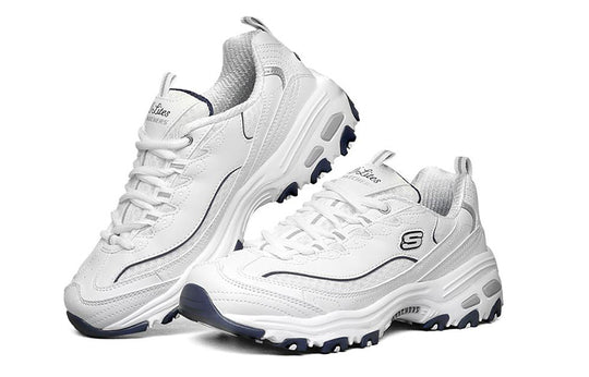 (WMNS) Skechers D'Lites 1.0 low running Shoes GS White/Blue 99999863-W ...