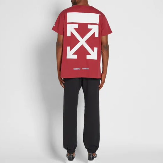 Off-White Arrows Sketch Mens Round Neck OMAA002F171850072401