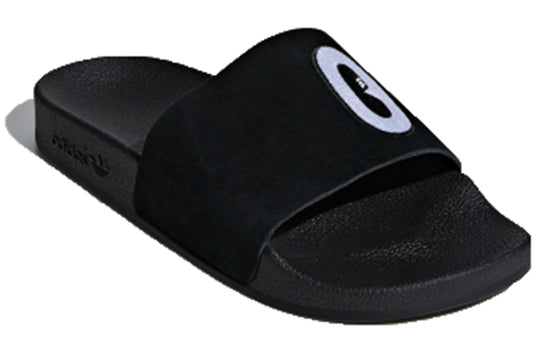 (WMNS) adidas originals Adilette Stylish Sports Slippers Black DA9017