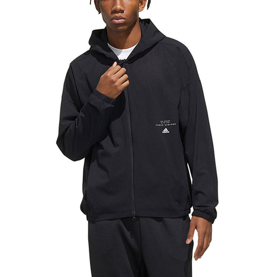 adidas Casual Sports Hooded Jacket Men's Black FM5397