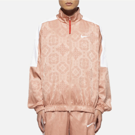 Nike x CLOT Rose Gold Silk Pattern Track Jacket Pink CT4083-605