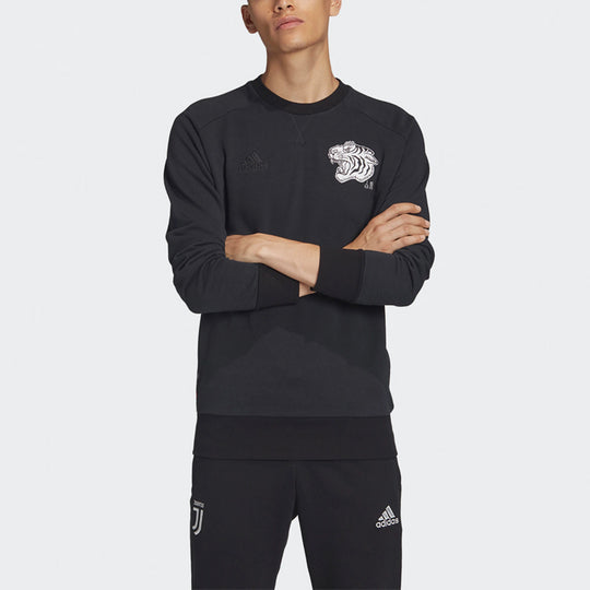 adidas Juventus Soccer/Football Sports Pullover Knit Black FI4887