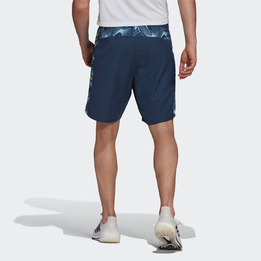 adidas Pattern Printing Loose Sports Shorts Navy Blue H41324 - KICKS CREW