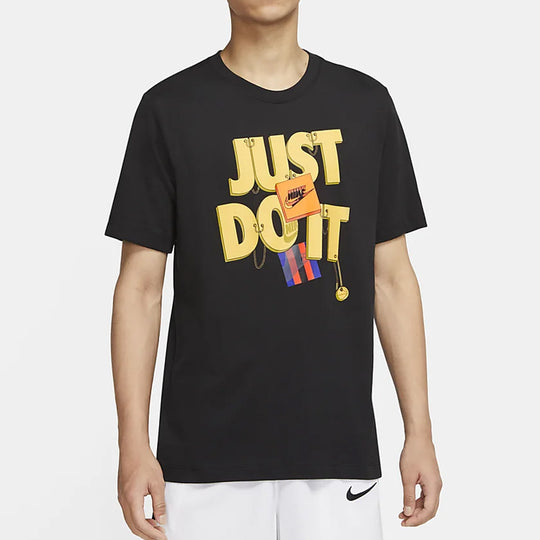 Nike DRI-FIT JUST DO IT. Alphabet Printing Short Sleeve Black CV1076-0 ...