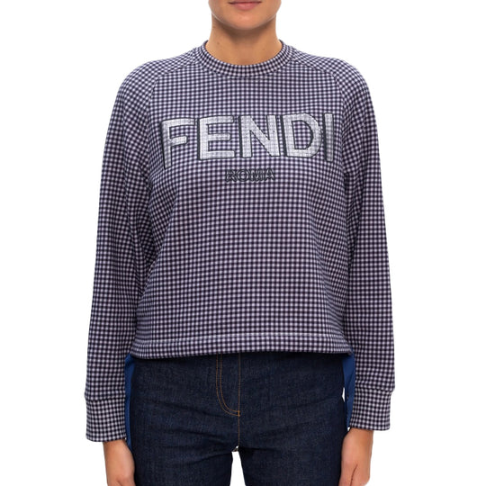 (WMNS) FENDI Logo Printing hooded Long Sleeves Hoodie Gray FS7102AD96F1BGT