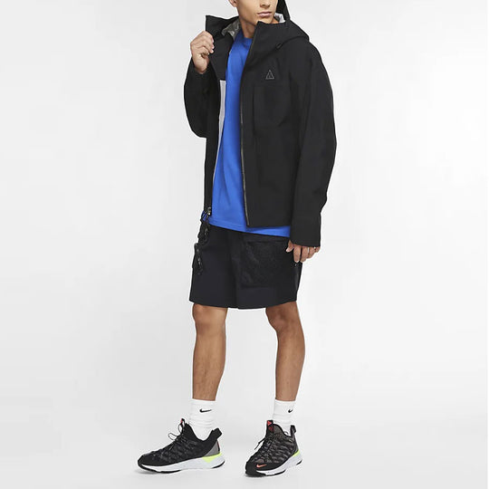 Nike ACG Gore-tex Misery Ridge Solid Color Zipper Hooded Jacket Black ...