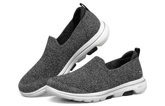 (WMNS) Skechers Go Walk 5 Loafers Grey/White 124162-BKW