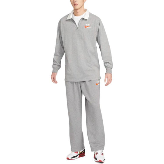 Nike Sportswear Trend Men's Rugby Tops 'Carbon Gray Sail White Pewter Gray' DX6754-091
