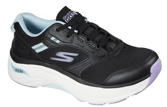 (WMNS) Skechers Max Cushioning Arch Fit Low-Top Running Shoes Black 128301-BKAQ Training Shoes/Sneakers  -  KICKS CREW