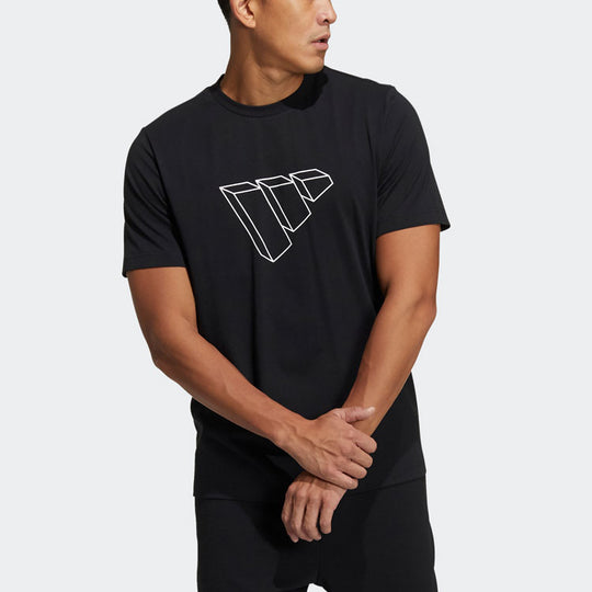 adidas Fi Tee Sub Bos Logo Printing Round Neck Short Sleeve Black GP0965