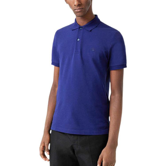 Men's Burberry Short Sleeve Polo Shirt Purple Blue 80271121 - KICKS CREW