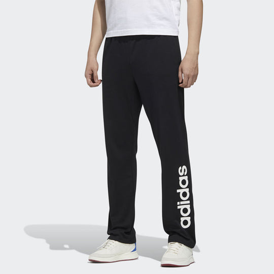 adidas neo M Esntl Lw Tp Logo Printed Slim-fit Sweatpants Black FP7435
