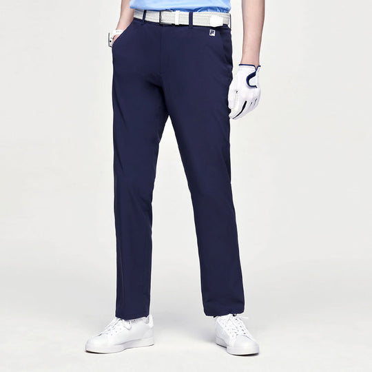 Men's Fila Solid Color Gym Woven Sports Long Pants Blue A11M125806F-NV Sweat Pants - KICKSCREW