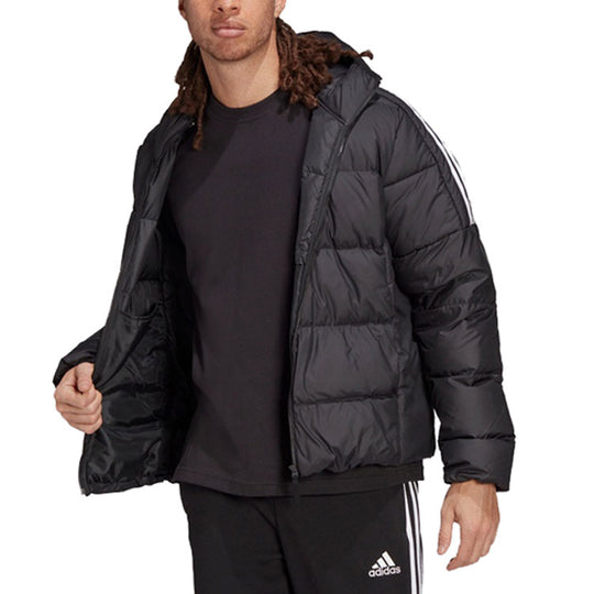 adidas Casual Sports hooded Stay Warm Down Jacket Black GT9141