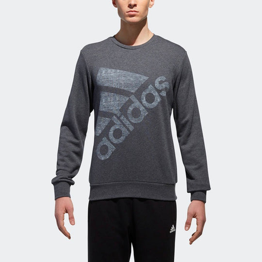 adidas Isc Swt Bos Sports Logo Crew Neck Pullover Men's Dark Grey DM7303