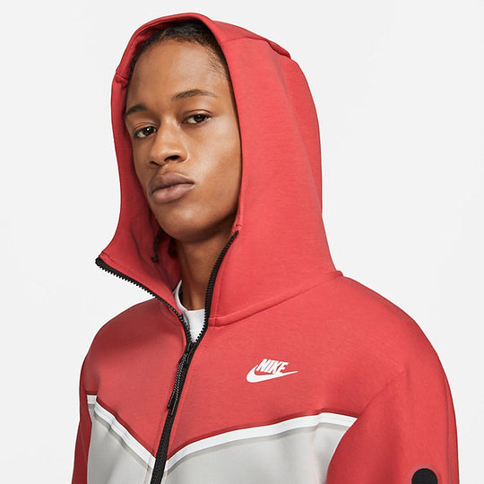 Nike Sportswear Tech Fleece Full-Zip Hoodie 'Lobster Red White' CU4489-605