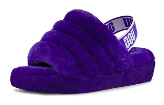 (WMNS) UGG Fluff Yeah Slide Minimalistic Thick Sole Purple 1095119-VNGH