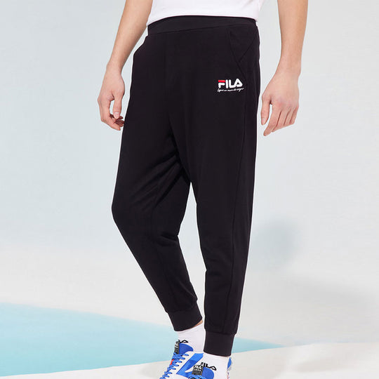 FILA Ventilate Knit Ankle Banded Causual Pant Male Black F11M128601F-BK