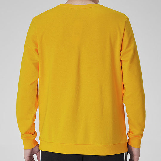 adidas Round Neck Casual Pullover Long Sleeves Yellow GP4874