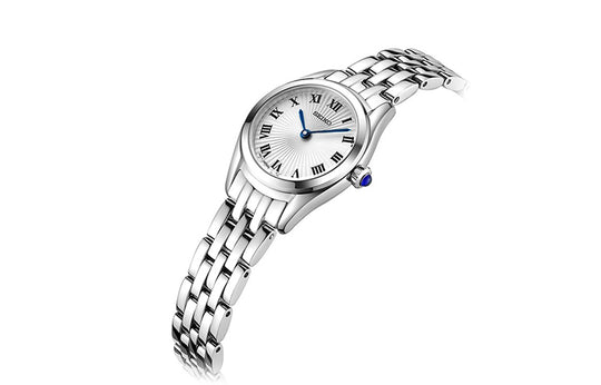 SEIKO Fashion Blue White Dial Steel Strip 5 Waterproof Quartz Watch SWR037P1