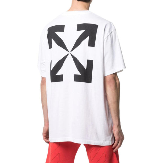 Men's OFF-WHITE SS22 Solid Color Round Neck Short Sleeve Version White T-Shirt OMAA038R21JER00101100110