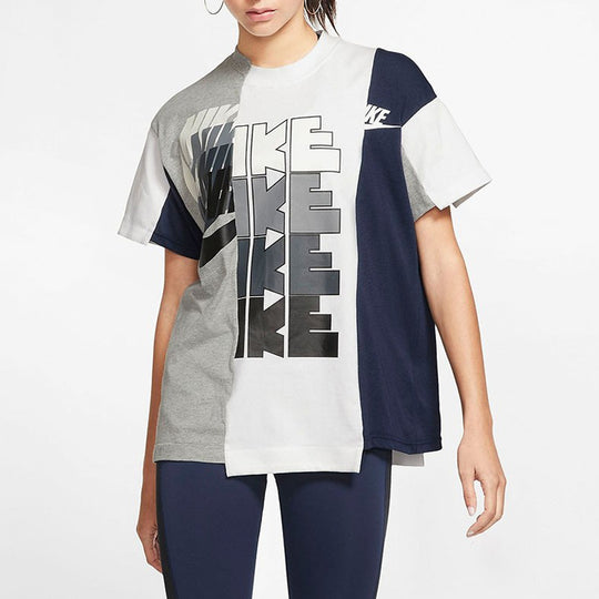 (WMNS) Nike x Sacai Hybrid T-Shirt 'Canyon Gold/Obsidian' CD6310-711