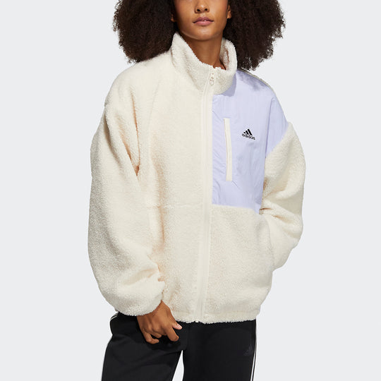 (WMNS) adidas W Boa Jacket Athleisure Casual Sports Stand Collar Creamy  White HD0363