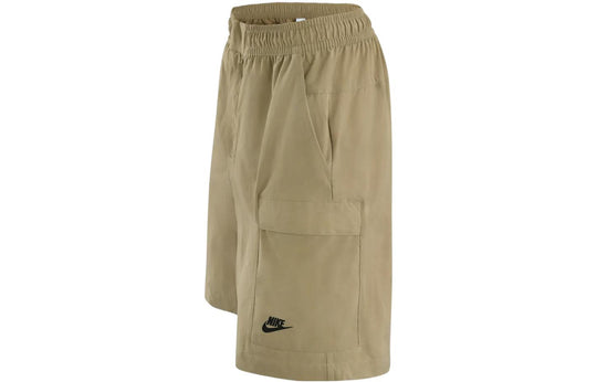 Men's Nike Woven Solid Color Logo Sports Shorts Khaki DM6616-247
