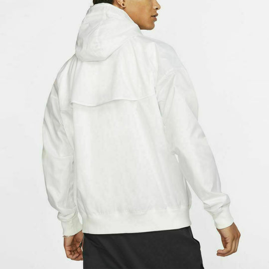 Nike Casual Sports Running hooded Long Sleeves Jacket White AR2191-121