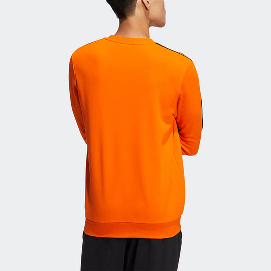 Men's adidas neo Ce 3s Swt Casual Sports Round Neck Pullover Orange HD4669