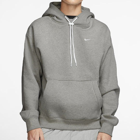Nike Logo Solid Color Pullover Long Sleeves hooded Sports Gray CV0552 ...