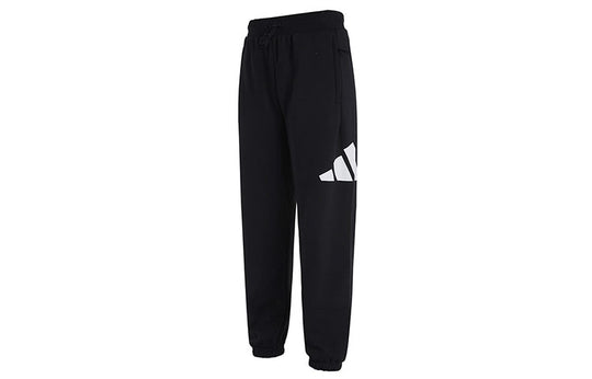adidas MENS Fi Pant 3b Logo Print Ankle banded Knit Pants Black GQ6213